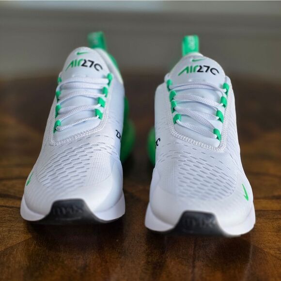 Nike Air Max 270 White/Green Shock USA Men's Size 10 /UK 9/EU 44 New AH6789-117 - Picture 3 of 16